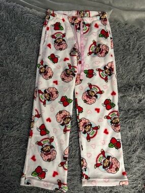 Women’s Strawberry-Print Fleece Pajama Pants